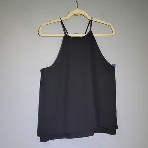 Paper Crane Black Halter Top